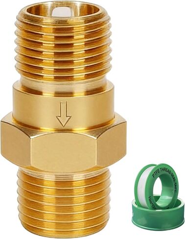RV Water Heater Check Valve, 1/2" NPT Male to Male Thread Hot Water Heater Check Valve, Lead-Free Brass Heater Backflow Preventer for RV, Camper, Motorhome, Trailer, 1 Pack in Kuwait