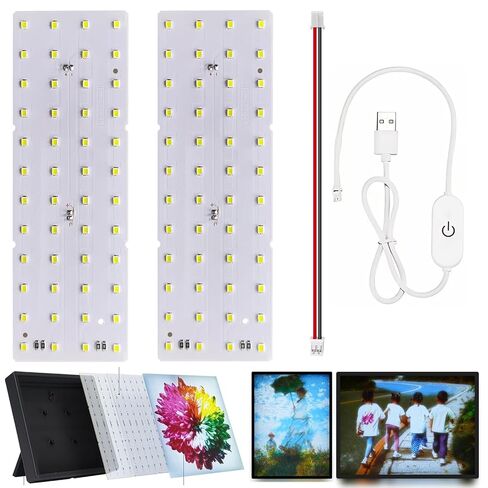 Lithophane CMYK LED Backlight Board Kit FAZ007 for Bambu Lab Makerworld Accessories，3D Printer Light DIY Hardware Model Spare Parts 5V Type-c Powered（3Kit） in Kuwait