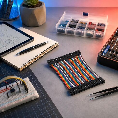 40 Pin Breadboard Jumper Wires Female to Female Compatible for Electronic Breadboard Projects 4.3 inch in Kuwait