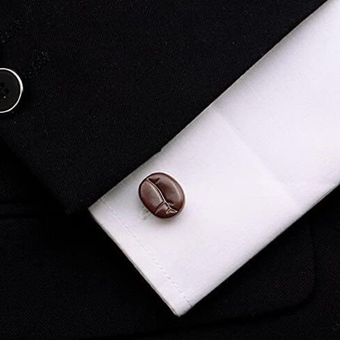Coffee bean shaped French cufflinks for men's casual cuff links with nail cuffs in Kuwait