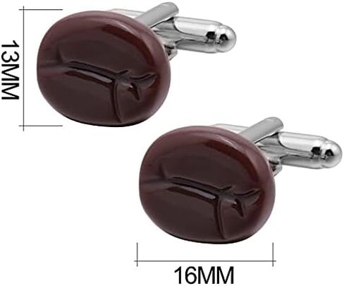 Coffee bean shaped French cufflinks for men's casual cuff links with nail cuffs in Kuwait