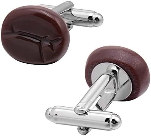 Coffee bean shaped French cufflinks for men's casual cuff links with nail cuffs in Kuwait