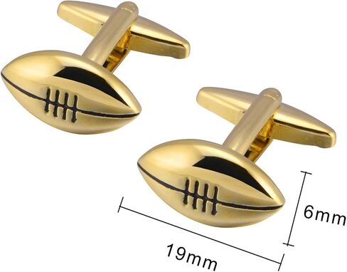 Rugby 18K gold French style shirt cufflinks for men's casual cuffs link buttons sleeve studs in Kuwait