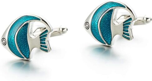French shirt sleeve nail fish shaped cufflinks, tropical fish clownfish style buttons in Kuwait