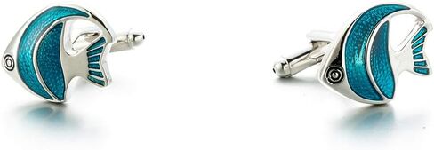 French shirt sleeve nail fish shaped cufflinks, tropical fish clownfish style buttons in Kuwait