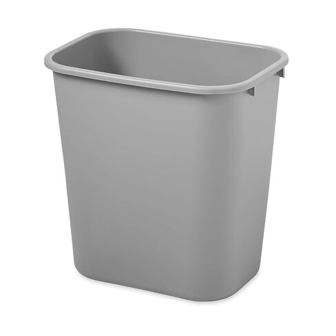 Rubbermaid Commercial Products 2 Pack Resin Wastebasket/Trash Can, 7-Gallon/28-Quart, Gray, Plastic, for Bedroom/Bathroom/Office, Fits Under Desk/Sink/Cabinet in Saudi Arabia