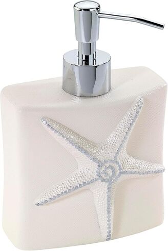 Avanti Linens - Wastebasket, Decorative Trash Can, Seashell Inspired Bathroom Accessories, Guest Bathroom Essentials (Sequin Shells Collection) in Kuwait