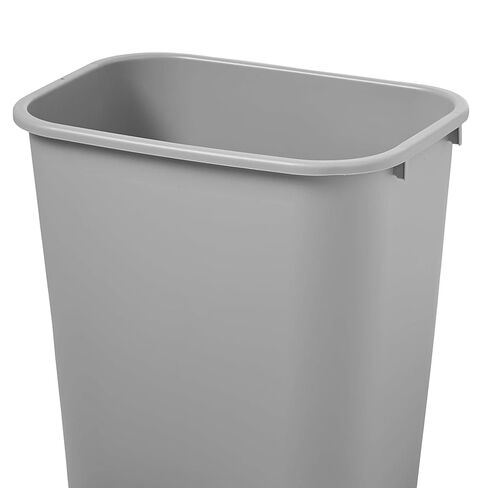 Rubbermaid Commercial Products 2 Pack Resin Wastebasket/Trash Can, 7-Gallon/28-Quart, Gray, Plastic, for Bedroom/Bathroom/Office, Fits Under Desk/Sink/Cabinet in Saudi Arabia