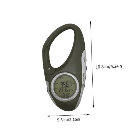 Mountaineering Altimeter Barometer Thermometer Carabiner, Handheld Digital Weather Gauge for Hiking and Outdoor Sports in Kuwait