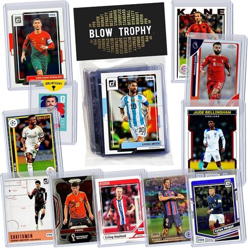 2026 World Cup Superstars Soccer Trading Card Set, 11 Cards + 1 Sticker | 11 Officially Licensed Soccer Cards + 1 Authentic Soccer Sticker, Sleeved & Toploaded World Cup Superstars & Soccer Legends in Kuwait