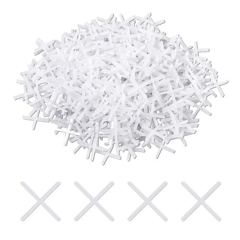 Tile Spacers 1/16 Inch, 1000 Pcs Cross Tile Leveling Clips Floor Wall Plastic Tiles Shim for Various Types of Ceramic Tiles Installation Leveling in Kuwait