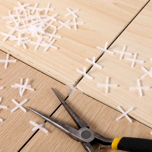 Tile Spacers 1/16 Inch, 1000 Pcs Cross Tile Leveling Clips Floor Wall Plastic Tiles Shim for Various Types of Ceramic Tiles Installation Leveling in Kuwait