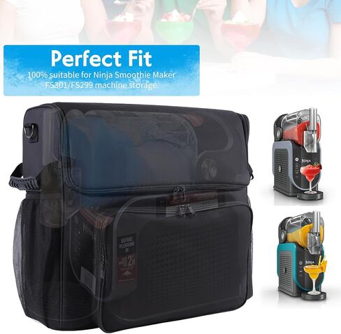 حقيبة تخزين متوافقة مع Ninja SLUSHI Frozen Drink & Slushie حقيبة حمل مقاومة للغبار لآلة Slushie FS301/FS300، جيوب إضافية للملحقات الأخرى، حقيبة تخزين منزلية بمقبض in Kuwait