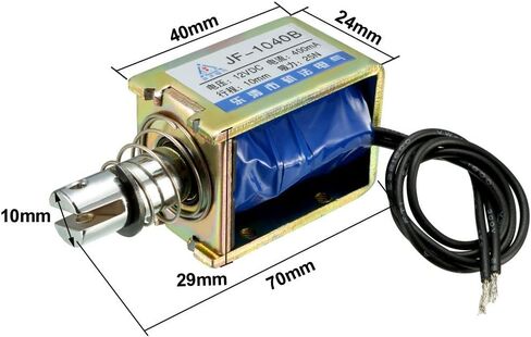 Uxcell 12VDC 25N 10mm السكتة الدماغية سحب دفع الملف اللولبي الكهرومغناطيسي نوع الإطار المفتوح الحركة الخطية JF-1040B in Kuwait