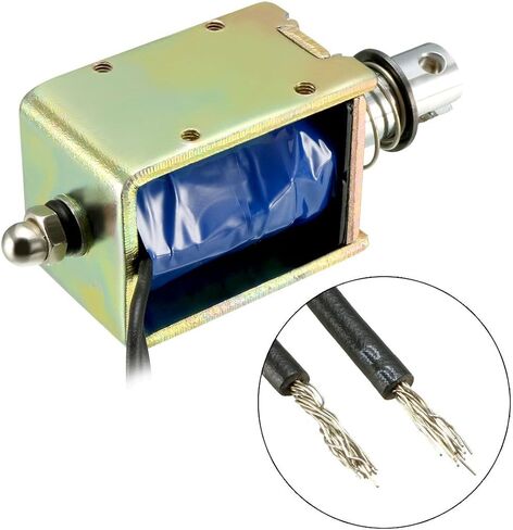 Uxcell 12VDC 25N 10mm السكتة الدماغية سحب دفع الملف اللولبي الكهرومغناطيسي نوع الإطار المفتوح الحركة الخطية JF-1040B in Kuwait