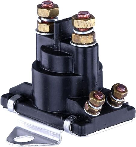 RAREELECTRICAL Power Trim Tilt Solenoid Compatible With Mercruiser Stern Drive 2.0L 3.0L 4.3L 5.0L Plastic Reservoir Trim Pump Replaces Mercury 89-96158T 89-846070 89-94318 Sae J1171 12V 4-Term Marine in Kuwait