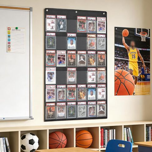 Card Display case 36 Pocket PAS Graded Card Display for Sports Card Holder for Basketball, Football, Baseball Cards wall Display in Kuwait