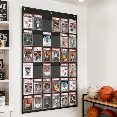 Card Display case 36 Pocket PAS Graded Card Display for Sports Card Holder for Basketball, Football, Baseball Cards wall Display in Kuwait