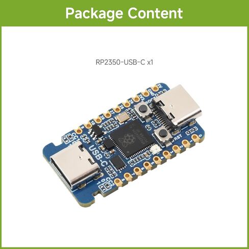 لوحة تطوير وحدة التحكم الدقيقة Waveshare RP2350-USB-C بناءً على RPi RP2350A | وحدة ثنائية النواة وبنية مزدوجة، وحدة كاستلاتية، مناسبة لتطبيقات SMD، بناءً على Raspberry Pi RP2350A in Kuwait