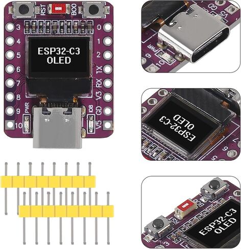 2 قطعة ESP32-C3 OLED مجلس التنمية هوائي السيراميك مجلس التنمية المصغرة واي فاي بلوتوث شاشة 0.42 بوصة in Kuwait