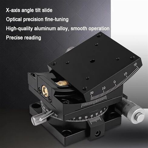 Manual Goniometer Stage,60x60mm Linear Stage with ±20° Tilt Adjustment,Optical Positioning Sliding Table for Lab Equipment,Versatile Applications in Kuwait