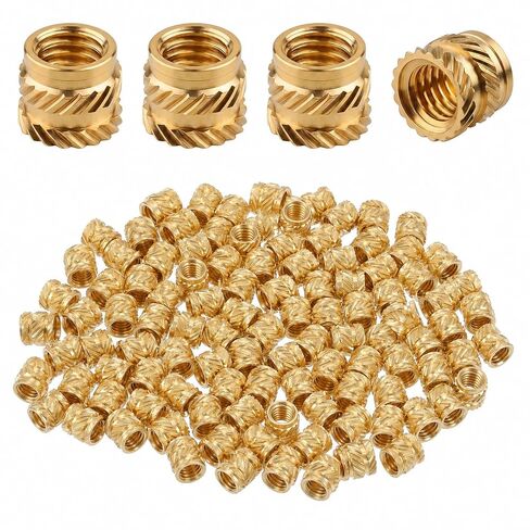 80Pcs M5 Heat Set Inserts Knurled Brass Nuts M5 x D7 x L6 Threaded Insert for 3D Printing Plastic Components Loptop Shells in Kuwait