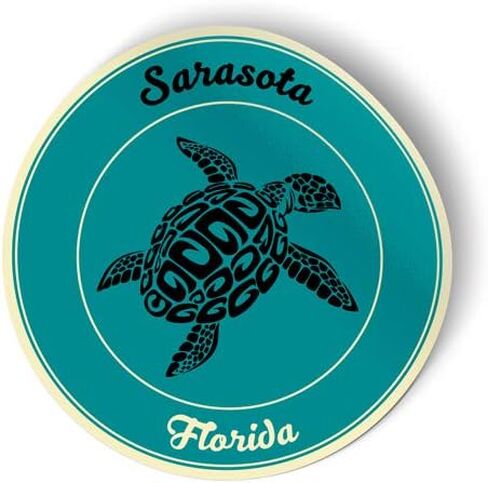 Squiddy Sarasota Florida - Vinyl Sticker for Car, Laptop, Notebook (4" high) in Kuwait