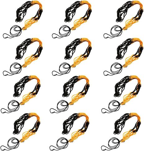 CLISPEED 12pcs Single Ball Bags: Nylon Mesh Bag Basketball Net Bag Soccer Mesh Volleyball Carrier Individual Holding Nylon Tennis Sports Ball Storage Net in Kuwait