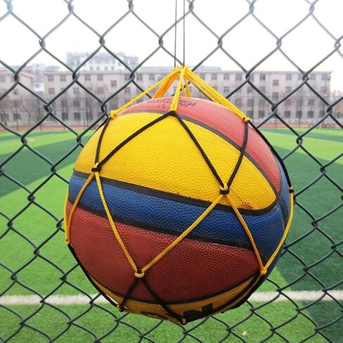 CLISPEED 12pcs Single Ball Bags: Nylon Mesh Bag Basketball Net Bag Soccer Mesh Volleyball Carrier Individual Holding Nylon Tennis Sports Ball Storage Net in Kuwait