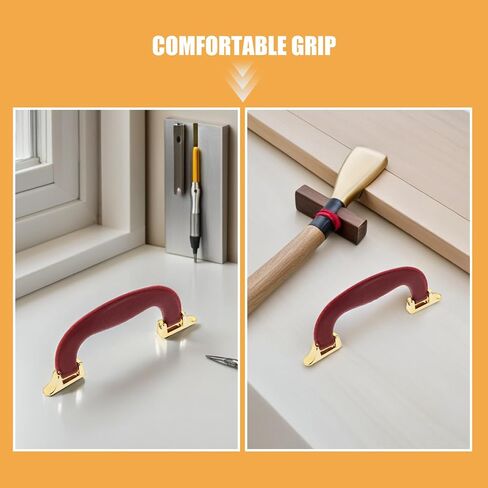 Lurrose 8pcs Suitcase Handle Replacement Set for Luggage and Toolboxes with Comfortable Artificial Leather Grip and Sturdy Plastic Construction, Stylish Appearance for Gifting in Kuwait