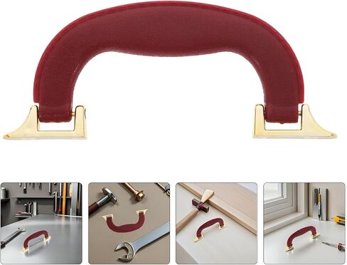 Lurrose 8pcs Suitcase Handle Replacement Set for Luggage and Toolboxes with Comfortable Artificial Leather Grip and Sturdy Plastic Construction, Stylish Appearance for Gifting in Kuwait