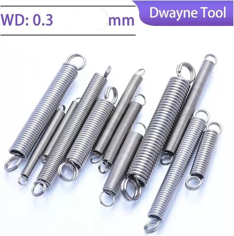 10PCS 0.3mm 304 Stainless Steel Tension Spring, Corrosion Resistant, Durable - Great Elasticity and Precision (20mm,4mm) in Saudi Arabia