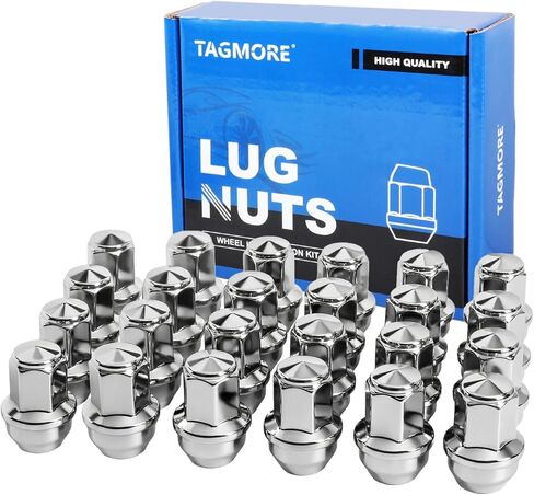 M12x1.5 Lug Nuts-20pcs Chrome Closed End Lug Lug Nuts ، متوافق مع 2006-2019 Ford Fusion ، 2000-2019 Focus ، 2001-2019 Escape Cheparket Wheel in Kuwait