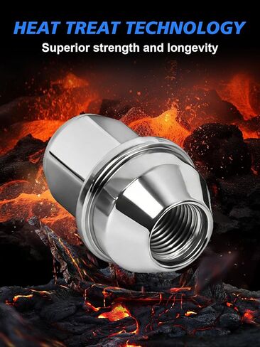 M12x1.5 Lug Nuts-20pcs Chrome Closed End Lug Lug Nuts ، متوافق مع 2006-2019 Ford Fusion ، 2000-2019 Focus ، 2001-2019 Escape Cheparket Wheel in Kuwait