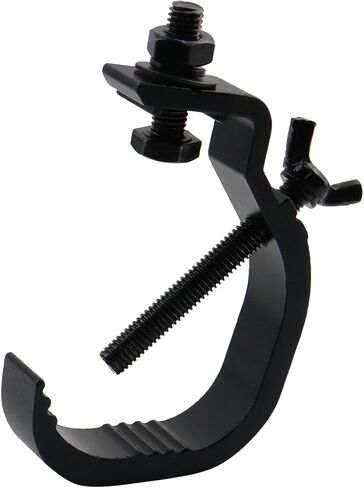 Oedema 6 Pcs Stage Lighting Clamps Heavy Duty Alloy Truss Clamp Hanger for DJ Projector Par Spotlight Moving Head Light, Perfect Fit for Tube OD 30-52mm, Black in Kuwait