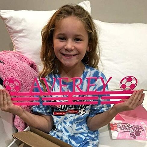 Personalized Steel Medal Hanger 20". Custom Text, Color and Images. Dance, Gymnastics, Running, Soccer, Pickleball, Karate, Baseball, Golf, Hockey, More! in Kuwait