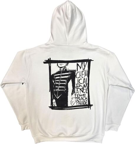 Men's XV Marching Frame (Back Print) Hooded Sweatshirt White in Saudi Arabia