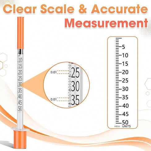0.5cc Syringe 31G 5/16" 8mm, 0.5ml Lab Syringes, Individually Wrapped, Pack of 30 in Kuwait