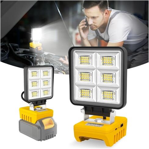 محمول 48 واط 5200LM LED ضوء العمل اللاسلكي ضوء العمل قابل للتعديل قاعدة قابلة للشحن LED كشاف ضوء in Kuwait
