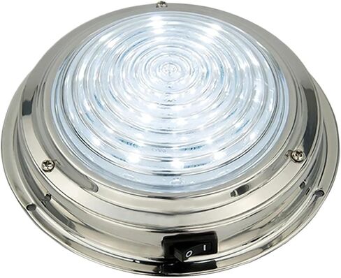 12V الفولاذ المقاوم للصدأ LED قبة ضوء 5.5 "للقارب، سقف المقصورة RV البحرية، مشرق ودائم in Kuwait