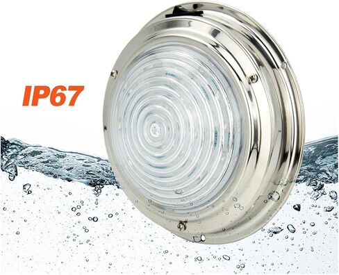 12V الفولاذ المقاوم للصدأ LED قبة ضوء 5.5 "للقارب، سقف المقصورة RV البحرية، مشرق ودائم in Kuwait
