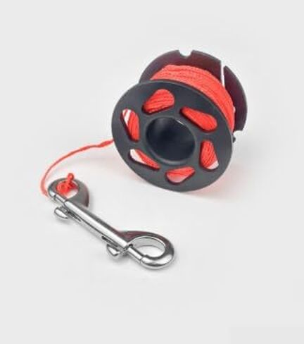 Diving SMB Buoy Reel with Line Scuba Snorkeling, High Visibility Safety Marker, Compact Portable, Black, 15cm Cord Length(D) in Saudi Arabia
