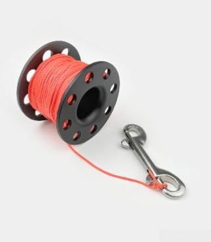Diving SMB Buoy Reel with Line Scuba Snorkeling, High Visibility Safety Marker, Compact Portable, Black, 15cm Cord Length(D) in Saudi Arabia