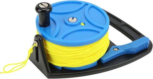 Diving Reel MultiPurpose Durable Yellow Wire Spool Finger Reel for Snorkeling Water Sports (blue wheel) in Kuwait
