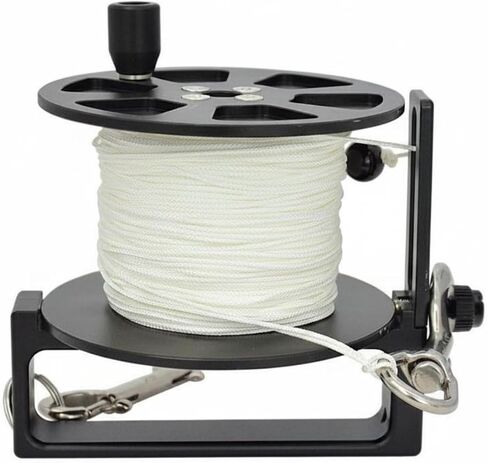 Generic Cave Diving Reel SMB Reel Lightweight Dive Gear for Technical Divers, White, 120M in Kuwait