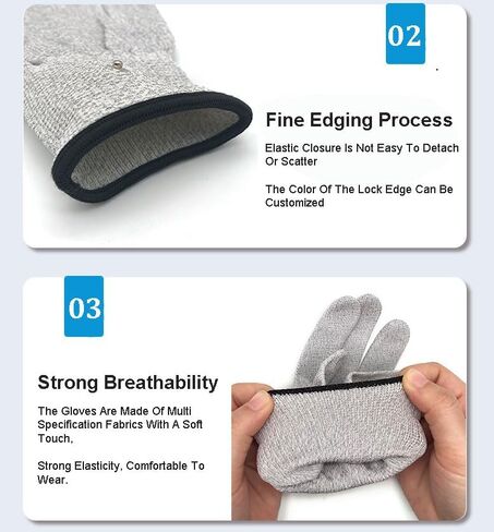 Pair of Conductive Silver Fiber Gloves Grounding Massage Gloves Static Relief Pressure Touch Screen with Includes Grounding Wire in Kuwait