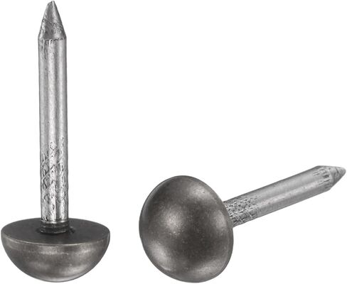 uxcell 20Pcs Solid Brass Upholstery Tacks, 10mm Retro Upholstery Nails Decorative Thumb Push Pins for Wood Boxes Carpet Sofa Furniture Leather Crafts, Bronze in Saudi Arabia