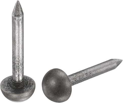 uxcell 20Pcs Solid Brass Upholstery Tacks, 10mm Retro Upholstery Nails Decorative Thumb Push Pins for Wood Boxes Carpet Sofa Furniture Leather Crafts, Bronze in Saudi Arabia