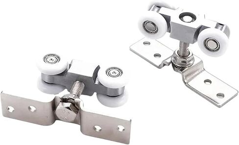 2pcs Sliding Door Roller Hardware Slide Doors Pulley 4 Wheels Glass Door Hanging Wheels Rail Track in Kuwait