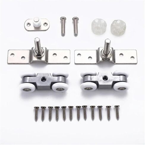 2pcs Sliding Door Roller Hardware Slide Doors Pulley 4 Wheels Glass Door Hanging Wheels Rail Track in Kuwait